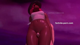 Fortnite 포르노 – 그녀의 질 사이의 성기와 재앙