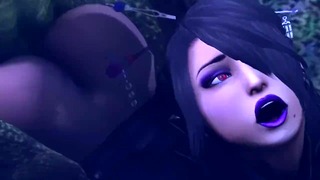 Девушку трахают в лесу (Final Fantasy) 3D мультфильм видеоигра