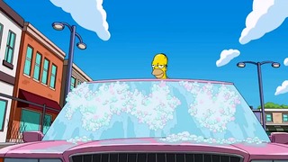 Homer Simpson och Peter Griffin Sexy Car Wash