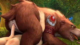 Wilde druïde neukt met een menselijke lul World of Warcraft