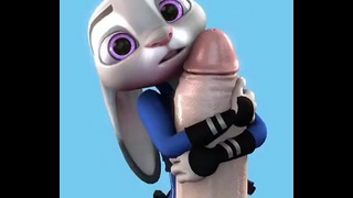 Judy Hopps abraça um pau