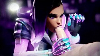 Overwatch 2 Slutty Latina Jumps from Invisibility to Give a Blowjob