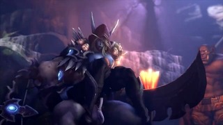 World Of Warcraft Sylvanas 逆騎乗位で長いオークのチンポに跨る 3D