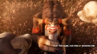 World Of Warcraft – 타우렌 섹스 빨아 거시기 Anime 포르노 2019