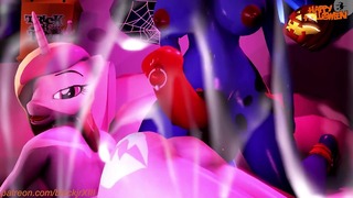 My Little Pony Evil Luna och Evil Cadance Futanari 3D-sex