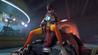 Overwatch – Tracer x Roadhog (Animated, Sound) [Guilty]