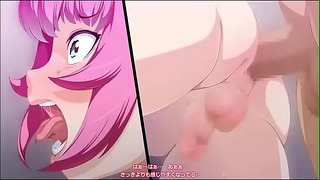 粉红头 Anime 青少年最好的肛门性交