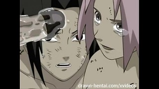 Sakura и Naruto секс в цветочек