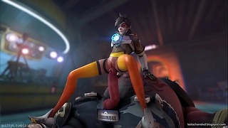 Overwatch 2 Tracer Takes on Roadhog’s Massive Dick