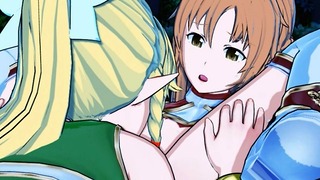 Sword Art Online – Asuna X Leafa Yuri Hentai