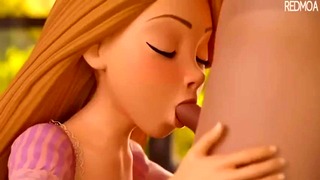 Redmoa: Rapunzel soffia il suo primo cazzo