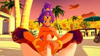 (3d Hentai)(shantae) Shantae Footjob