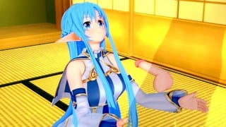 Alfheim Online Asuna Blowjob and Creampie 3D Animation