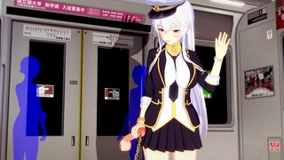 Azur Lane Enterprise Can’t Hold Back At A Public Train