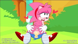 Klassisk Amy Rose knepper Sonic - Sonic The Hedgehog Porn