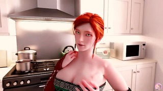 [mini-giantess / Boobs Expansion] Triss’s Large Morning (updated)