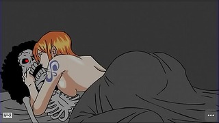 One Piece Nami được Mẹ kiếp bởi Brook