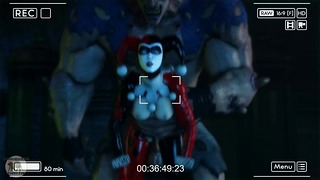 Poor Harley fucked by monster