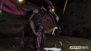 Ridley The Space Raptor cerca di bere il suo grosso sperma [drago]