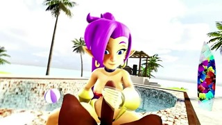 Seksikäs Genie Girl kuumin Shantae Sukupuolen kokoaminen