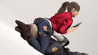 Claire Redfield Re2 (menghadap muka, Smother, Leher, Femdom)