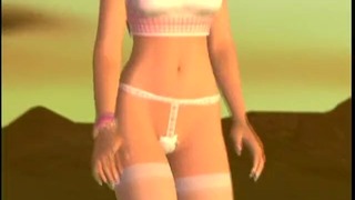 DoA Kasumi Swimsuit Posing on the Beach