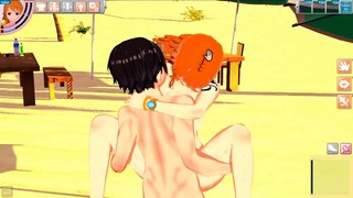 Luffy se folla a Nami - 3d Anime - Koikatsu