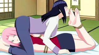 Naruto 女の子の足 Jerk Off Challenge （音声なし）