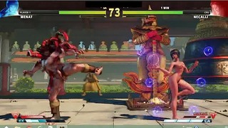 Street Fighter V Batallas sexy # 34 Menat vs Negalli
