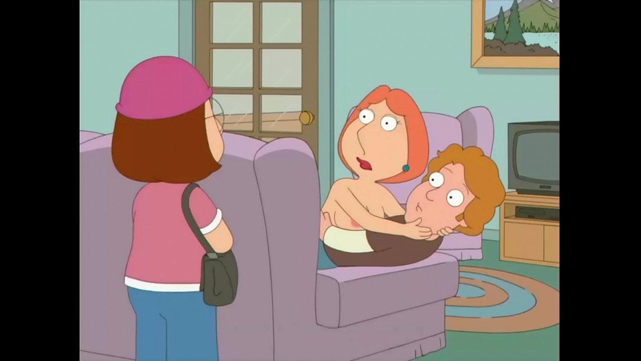 Horny Lois and Meg from Family Guy share one dick in nasty threesome