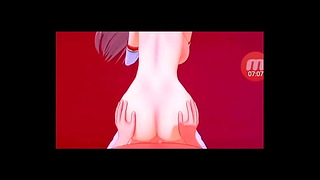 Asuna Yuuki POV Blowjob και Doggystyle Sex
