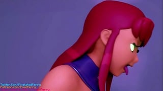 20 aug Anim - Blackfire and Starfire Fuck Raven Futa