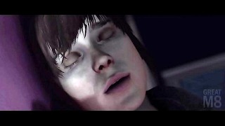 Beyond Two Souls Horny Brunette Fingers Her Wet Pussy 3D Animation