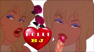 Blonde Holli Fellatio Cartoon Big Boobs Dancer lèche la bite et baise Hentai Bj Oral Bite Blowjing