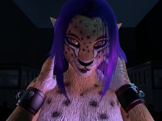 Cheetah Girl Lap Dance Furry Fuck Κοστούμι Βιντεοπαιχνίδι 3d