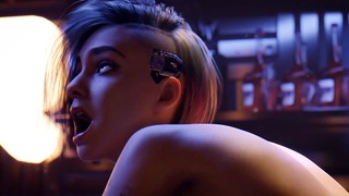 Джуди Алварес – междурасов чубан с голям черен член в порно Cyberpunk 2077