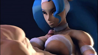 Sexy mačacie dievča s veľkými prsiami Darkstalker Felicia 3D