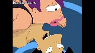 艾米和莉拉 Futurama 女同性恋卡通色情