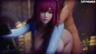 Redhead busty teen Honoka gets her tight ass destroyed in the garden