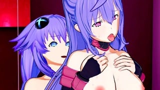 Futa Purple Heart fucks hard her horny girlfriend Iris Heart