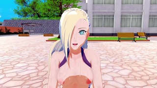 Ino Yamanaka – Horny blonde furiously sucks a cock in Naruto hentai porn