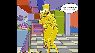 Marge Simpson Bustilda Fick Ladyboy