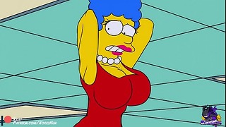 Marge Simpsonin rinnat Anime Pornoseksi