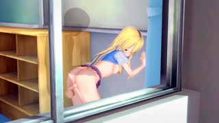 Young blonde teen gets fucked at shool right after the class ends