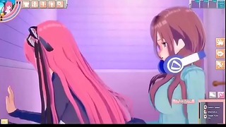Anime Lesbian Sex Humping - Lesbian teens humping each other - XAnimu.com