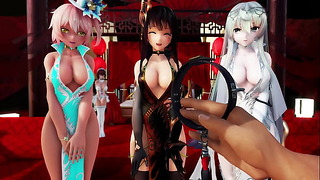 Mmd a Video About the Fact That the Emperor Brides Who Seemed to Be Great in the Table Were Just a Penis of You  Behind the Scenes Ghost Dance