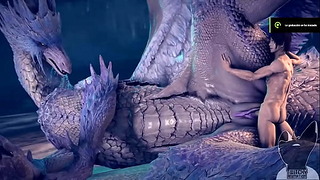 Monster Hunter Dragon Vahşi Animasyon Human Sex Fantasy