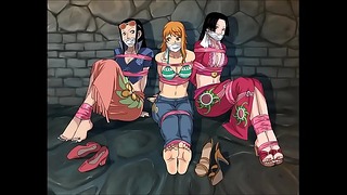 Кой има най -горещите крака One Piece anime? Нико Робин, Боа Хенкок или Виви Нефертари?