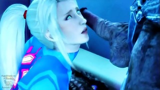 Samus Aran Gets Pounded the S Out of Her Big Fat Ass By Gross Creature