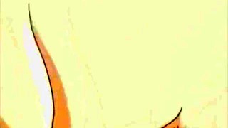 oholený Anime Kundičky pohybující se na houževnaté holí